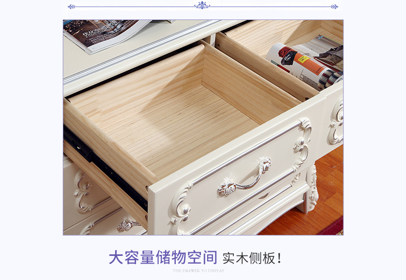 Tủ quần áo dài ngăn kéo châu Âu kết hợp giá phòng khách góc 4 xô 5 ngăn kéo phòng ngủ lưu trữ bốn ngăn kéo tủ học - Buồng tủ quần áo trẻ em sơ sinh