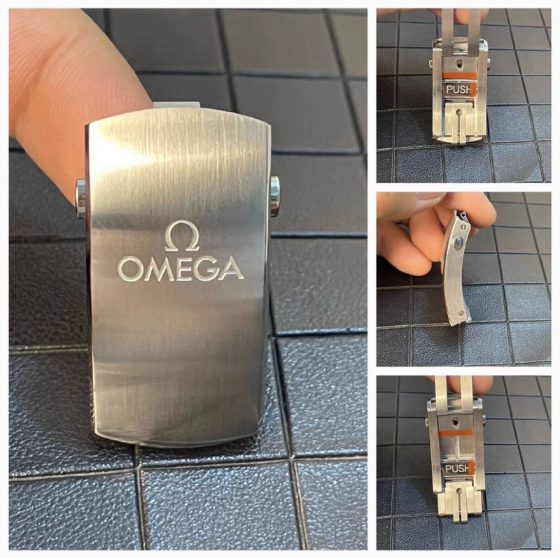 Suitable for Omega Watch Buckle, New Original Seamaster 300 Buckle Head, Push Fine-Tuning 600 Steel Strap Folding Buckle Accessories Suitable for Omega Watch Buckle, New Original Seamaster 300 Buckle Head, Push Fine-Tuning 600 Steel Strap Folding Buckle Accessories
