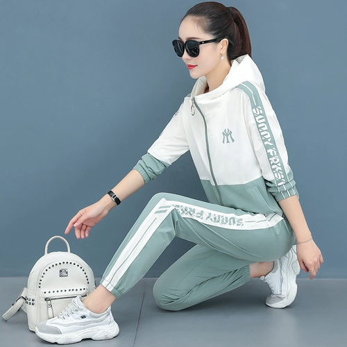 Комплект, осенний спортивный костюм, подходит для подростков, по фигуре, 2021 года, в западном стиле