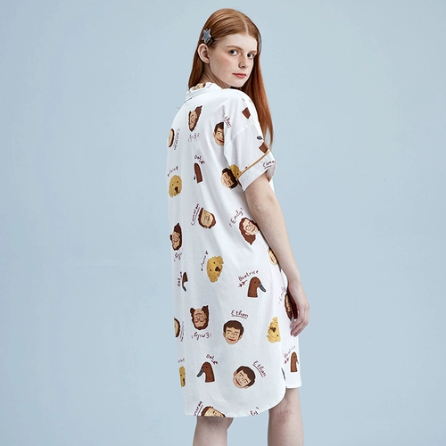 Летняя пижама, хлопковая тонкая милая сексуальная юбка, короткий рукав