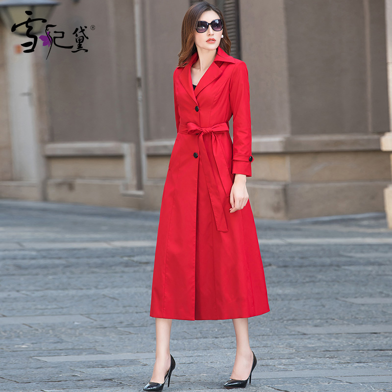 风衣女中长款韩版春季2018新款秋季修身气质