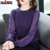 2019 áo mới của phụ nữ đan top lỏng lẻo cổ tích mùa xuân mỏng phần phụ nữ lưới áo len đáy - Áo / áo thun áo khoác cardigan Áo / áo thun