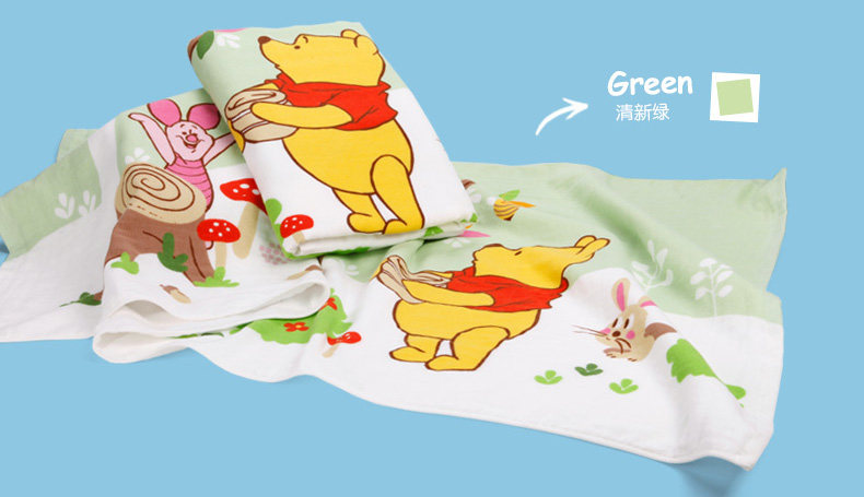 维尼熊森林派对纱布浴巾_03