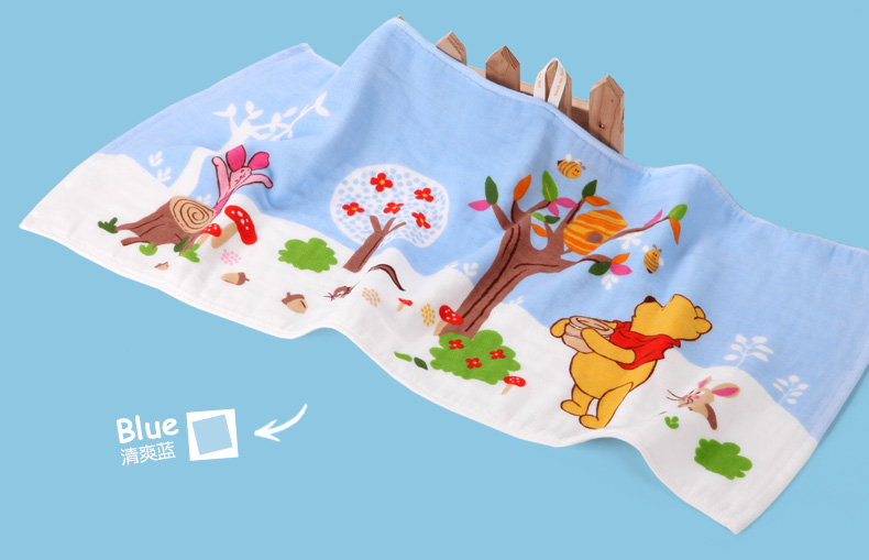 Disney Disney Winnie the Pooh khăn bông gạc trẻ em khăn lớn thông qua con khăn bông nhà - Khăn tắm / áo choàng tắm khăn tắm giá rẻ