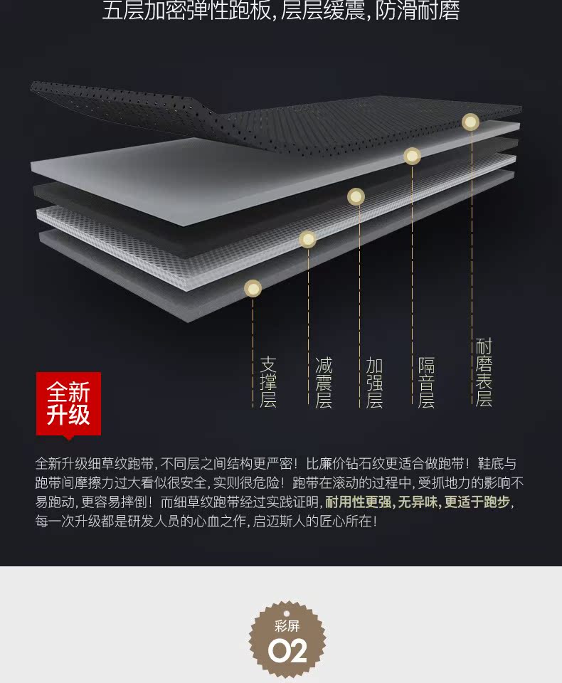 Mô hình máy chạy bộ Qimaisi MQ7 hộ gia đình lớn đa chức năng gấp cực kỳ yên tĩnh rộng chạy cùng một đoạn - Máy chạy bộ / thiết bị tập luyện lớn máy chạy thể dục tại nhà