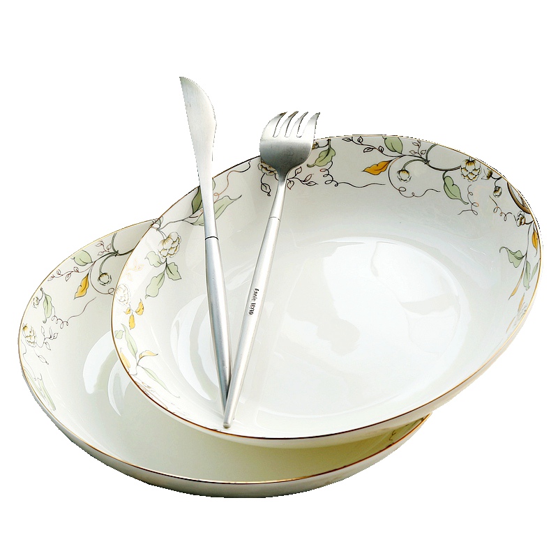 The Six suit dish dish dish home 4 8 inch pretty deep caliber composite ceramic plate ipads porcelain plates deep dish