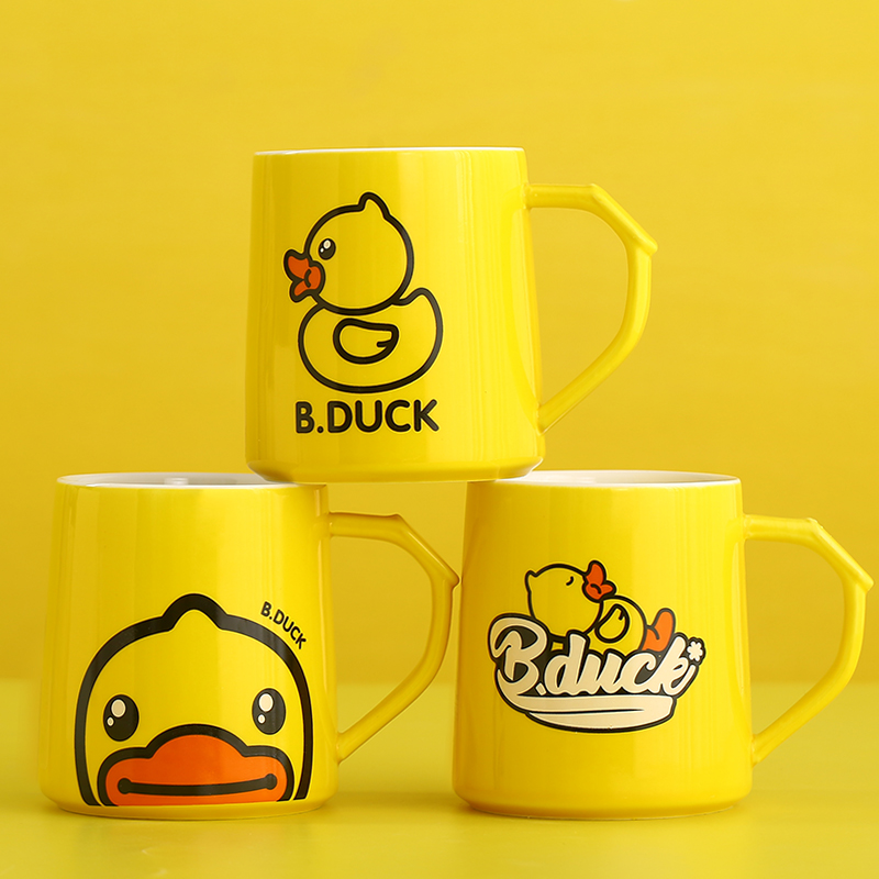 BDUCK yellow duck glass office picking lovely student dormitory individuality creative trend ceramic cup cup