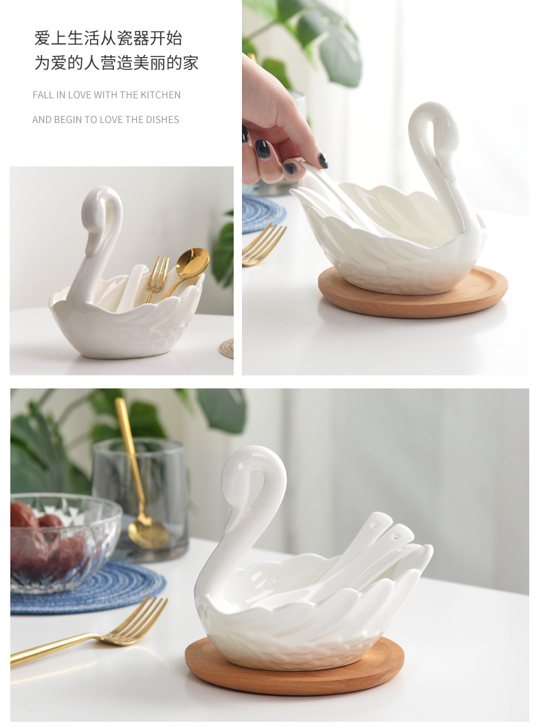 Pure white big basket ipads porcelain household spoon tube ceramic spoon the receive shelf chopsticks chopsticks basket basket chopsticks tube