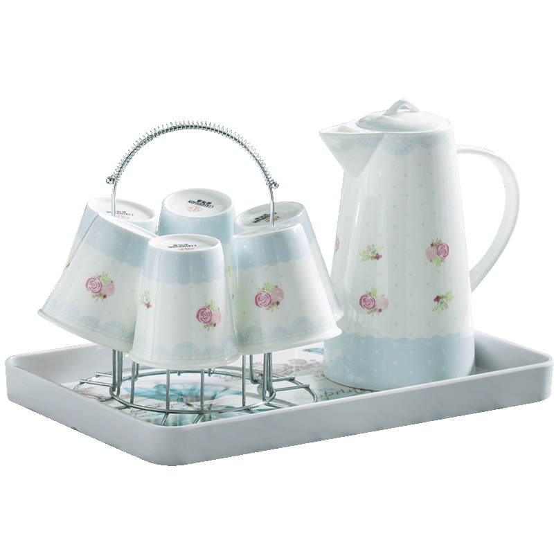 Sitting room glass suits for home European teapot with ipads China tea cup cold water kettle ceramic cup with a suit