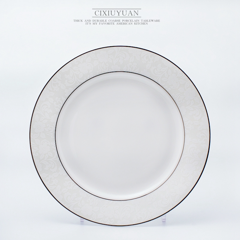 Western food dish creativity tableware snack plate of household ceramic plate plate of fruit breakfast steak ou ipads porcelain plate