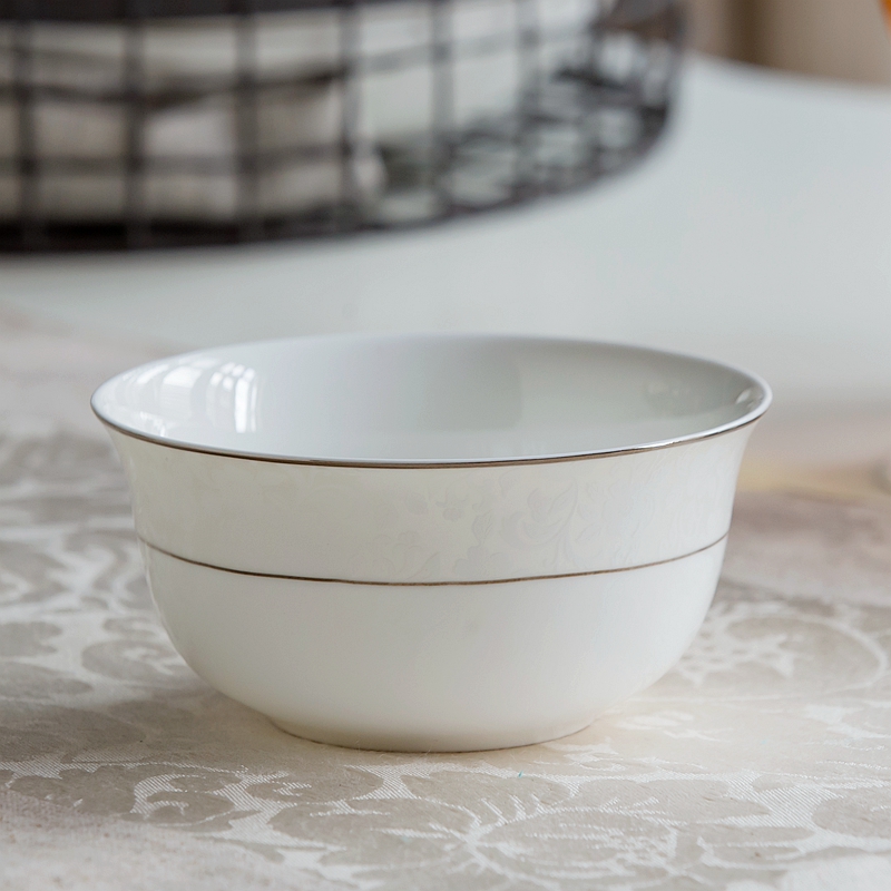 Sheng 's Chinese style household ceramic bowl bowl rice bowls 4.5 inch small ipads porcelain tableware porridge bowl of soup bowl suit