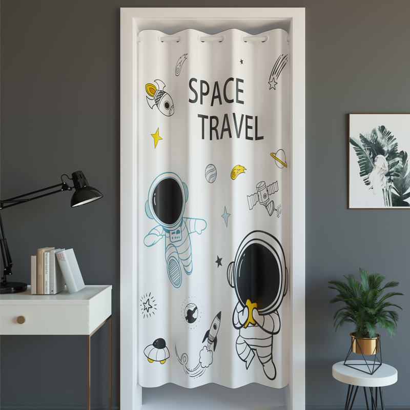 Door Curtain Partition Curtain Free punch Home Butshade Air conditioning Fitting Room Bedroom Toilet Kitchen Cabinet Shelter Curtain 