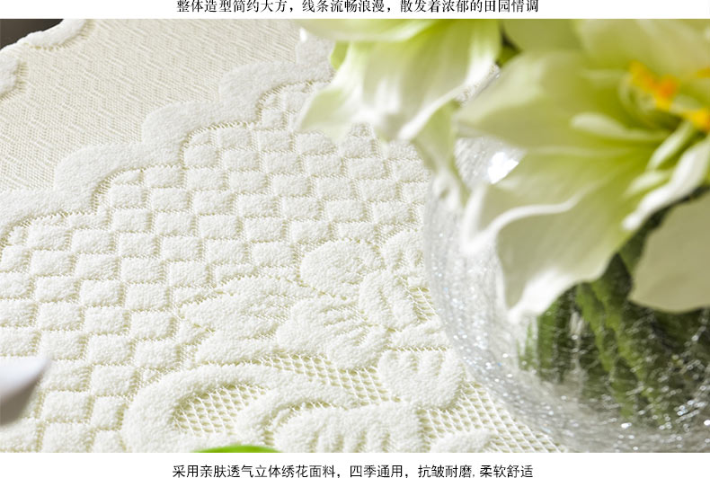 Bàn cà phê khăn trải bàn ren bảng vải hình chữ nhật vải khăn trải bàn Châu Âu vòng hộ gia đình nhỏ tươi khăn trải bàn cotton linen vải