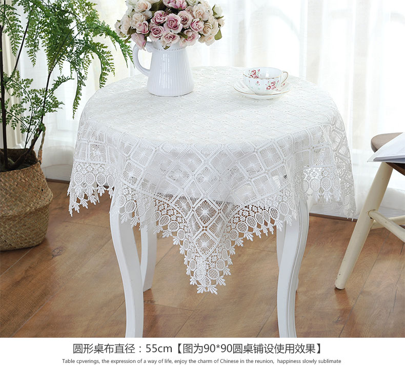Vải trắng tinh khiết khăn trải bàn đơn giản hiện đại bàn cà phê vải khăn trải bàn hộ gia đình hình chữ nhật khăn trải bàn vải châu Âu - Khăn trải bàn khan trải bàn