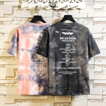 ins camouflage t-shirt male summer new loose undershirt Korean version half sleeve blouse for compassionate and lesbian couples short sleeves