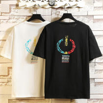 2021 New Summer Mens Short Sleeve T-shirt Tide Brand Leisure Sports Half Sleeve Body Swear Korean Loose Thin Top