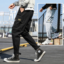 Port Wind Pants Mens Clothing Pants Spring Autumn Korean Version Trendy Sports Pants Spring 90% Loose Bunches Casual Long Pants