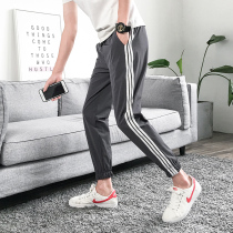Summer mens pants ins Tide Thin Han version 90% loose Sport bunches Pants Summer Tooling Casual Long Pants