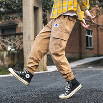 Working Dress Pants Male Tide Cards Loose Casual Pants Spring Autumn Season Han Edition Trends 90% Bunch Feet Harun Pants Straight Barrel Sports Pants