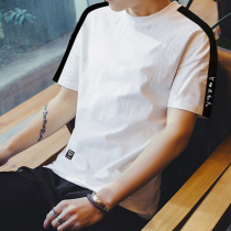 Mens harbor wind ins couples mens and womens printed creative text print short sleeve T-shirt trendy hip hop summer top