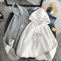 Sweatshirt mens autumn Korean version of loose hooded Tide brand youth baseball uniform student coat print leisure sports jacket