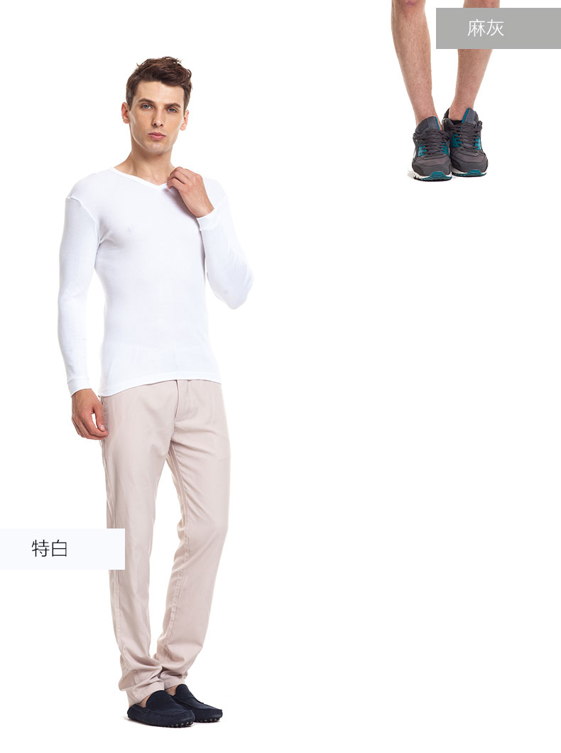 Ba khẩu súng đồ lót cotton mỏng v-cổ nam ấm áo đơn mảnh chạm đáy quần áo mùa thu cotton áo len ao giu nhiet nu
