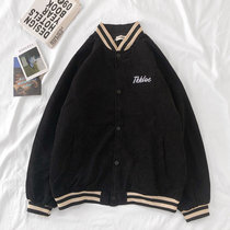 Corduroy coat women spring and autumn 2021 New Korean version of loose ins tide original bf retro baseball jacket