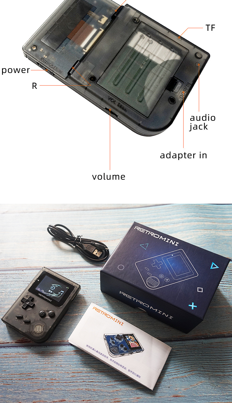 Máy chơi game cầm tay mini Lilepu retro GBA cầm tay Pokemon hoài cổ mini NES console màu đen - Kiểm soát trò chơi tay cầm xiaomi