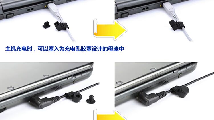 MỚI 3DS 3DSLL Bụi cắm thẻ Khe cắm Silicone Cắm 3DSLL 3DS Silicone cắm Phụ kiện 3DSLL MỚI - DS / 3DS kết hợp miếng dán bảo vệ cho tay cầm chơi game ps5