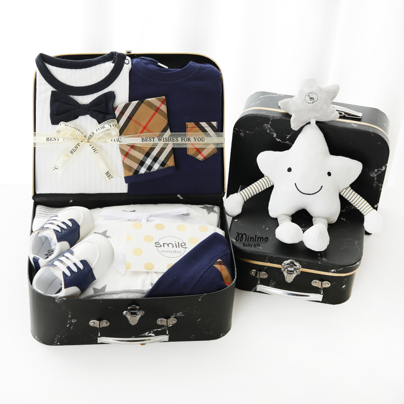 Hong Kong Spring and Summer Newborn Baby Products Children's Wear Gift Box Full Moon Hundred Days Gift Set Premium
