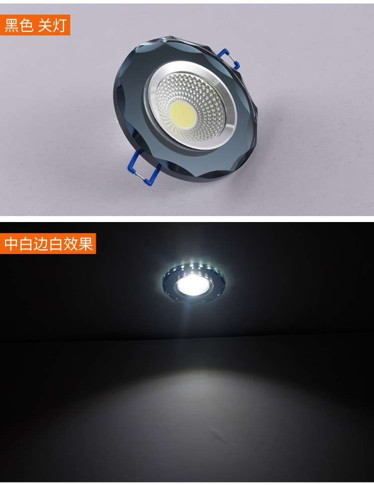 Description Picture 6 of itemDiameter:9.5cm Cut Hole:6-8cm 3W Led Downlights Recessed Ceiling Spot Light Lamps Embedded LED Downlights Home Decoration Light