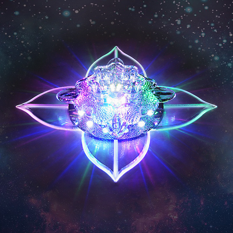 Modern and simple corridor crystal light Warm entrance diamond spot light Creative square-shaped corridor light Foyer