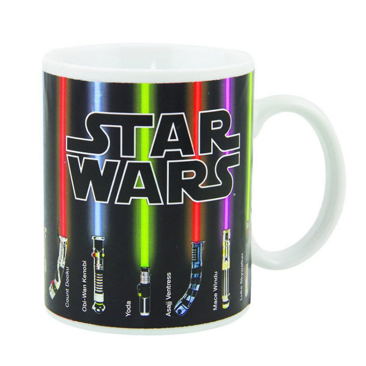Star Wars Mug Creative Star Wars Light Sword Heat Reaction Ceramic Discoloration Mark Cup Catch-up Coffee Cup