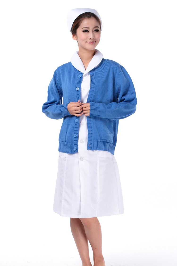 Liennno bác sĩ nam và nữ hát Bốn phẳng nhung dày cổ chữ V y tá áo len áo mẹ đan chỗ cardigan