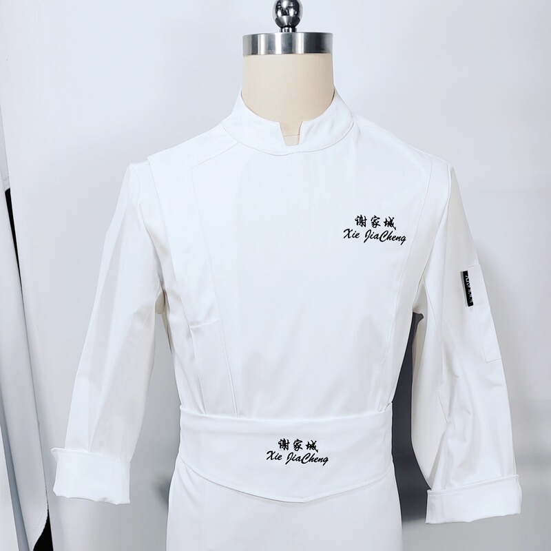 2026 New Black Pearl Hotel Work Clothes, High-End Chef Uniforms for All Seasons, Spring, Summer, Winter, Black and White 2026 New Black Pearl Hotel Work Clothes, High-End Chef Uniforms for All Seasons, Spring, Summer, Winter, Black and White