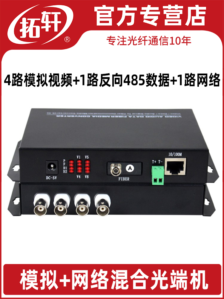 工业级黑方法。拓轩1路2路4路8路16路光端机，模拟视频转光纤神器，1对价太香了