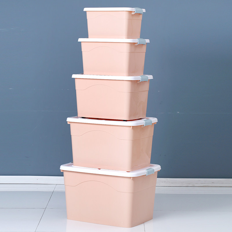 Thickened Extra-large Plastic Clothes Storage Box Home Finishing Box Clear Cabin Large Size Large Capacity Containing Box box