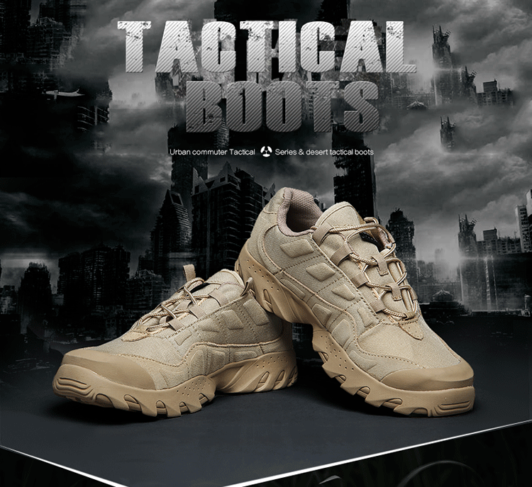 Call the dragon spring and autumn desert boots Tactical low-top combat marine boots men's black wear-resistant special forces mountaineering combat training shoes