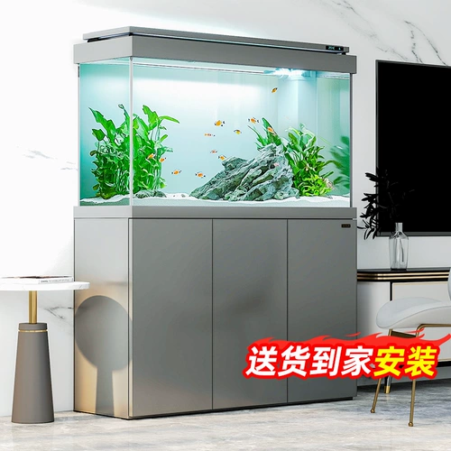 Новый умный простой роскошный аквариум Sensen для гостиной, ультра-белое стекло, большой нижний фильтр, экологический аквариум без замены воды