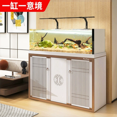 Sensen новый китайский стиль чрезвычайно узкий аквариум для гостиной большой ультра-белое стекло экологический ландшафтный дизайн 2025 новый нижний фильтр аквариум