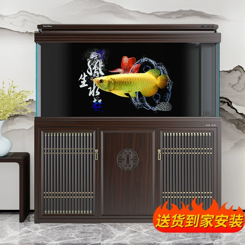 Sensen 25 новый ультра-белый аквариум в китайском стиле для гостиной, большой стеклянный умный экологический нижний фильтр, аквариум с арованой