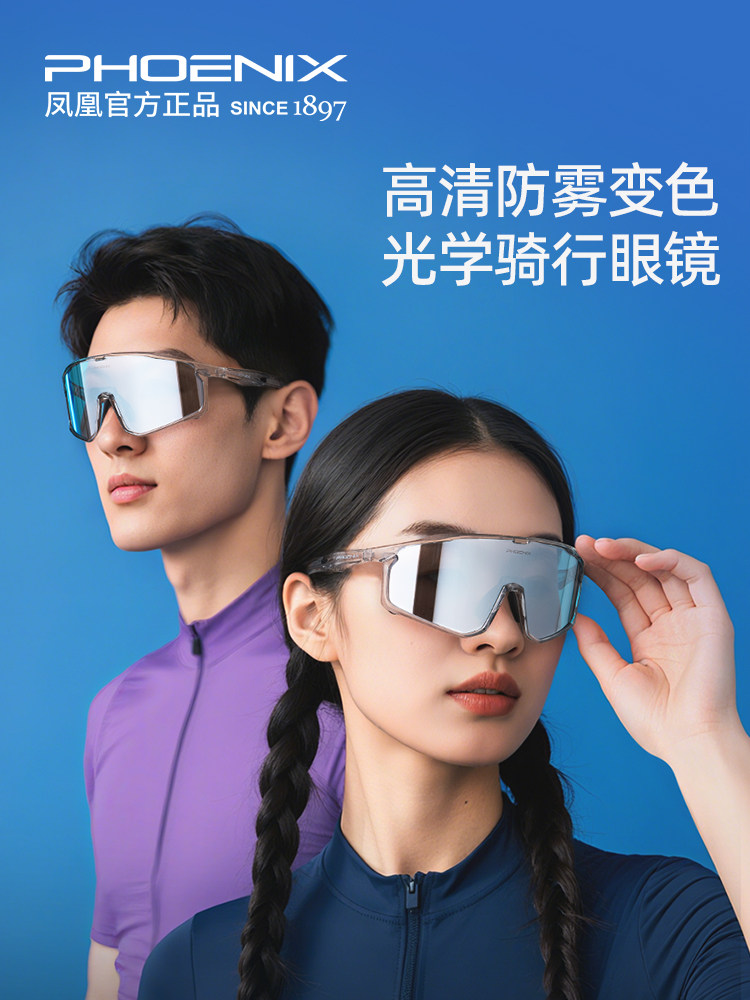 Phoenix Cycling Glasses Outdoor Sports Goggles Windproof Sandproof Mountaineering Road Bike Men's Hiking Eye Protection for Nearsightedness