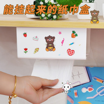 Tissue box hanging wall cute student dormitory kitchen bedroom living room wall storage hanging napkin tube paper box