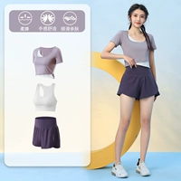 Фиолетовый трехлетний набор (фиолетовые брюки) [Служба физической подготовки/Жена Лю -Дженггуна Тот же фитнес -костюм]