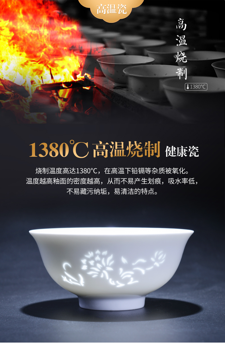 Ancient pottery and porcelain of jingdezhen home eat rice bowl and exquisite white porcelain tableware ceramic bowl suit small bowl creative gift box