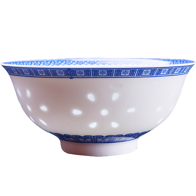 The ancient ceramic bowl set of Chinese style household and exquisite small bowl of jingdezhen porcelain bowl of peony contracted gift boxes