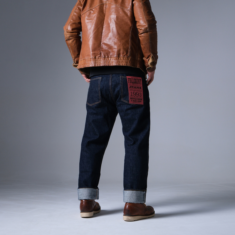 Full Count 1103 Japanese Domestic Stock Zimbabwe Cotton High-Waisted Slightly Tapered Straight-Leg Natural Color Jeans