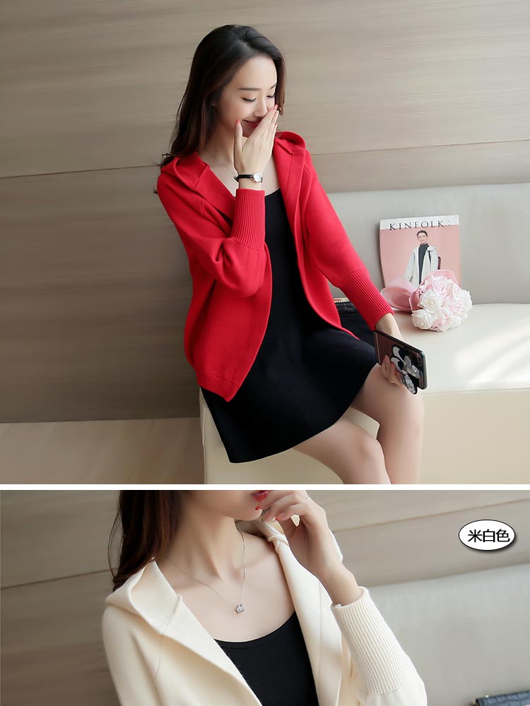 Mùa xuân quần áo đầu mùa thu mới của phụ nữ 2018 mùa thu của phụ nữ đan cardigan Harajuku mùa thu áo len áo khoác nữ mùa xuân và mùa thu đoạn ngắn áo len cổ lọ form rộng