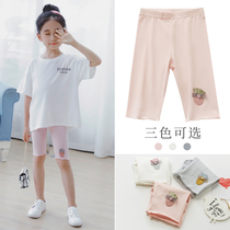 Girls Seven Pants Thin out of summer wearing children Pure cotton Bottom Pants Baby Elastic 50% Pants Summer Dress Shorts