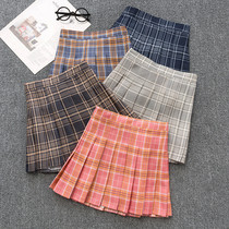 College style girls plaid pleated skirt spring and autumn Primary School students skirt pants foreign-style children childrens plaid skirt